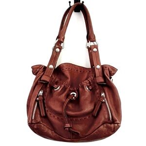 B Makowsky  Leather Hobo Handbag